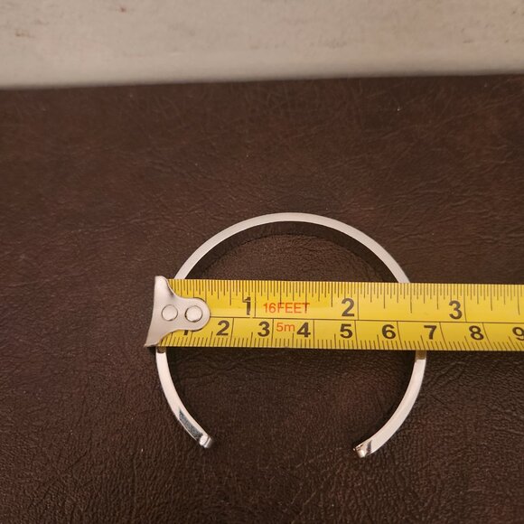 Sterling Blue Line Bangle Bracelet - Picture 3 of 4